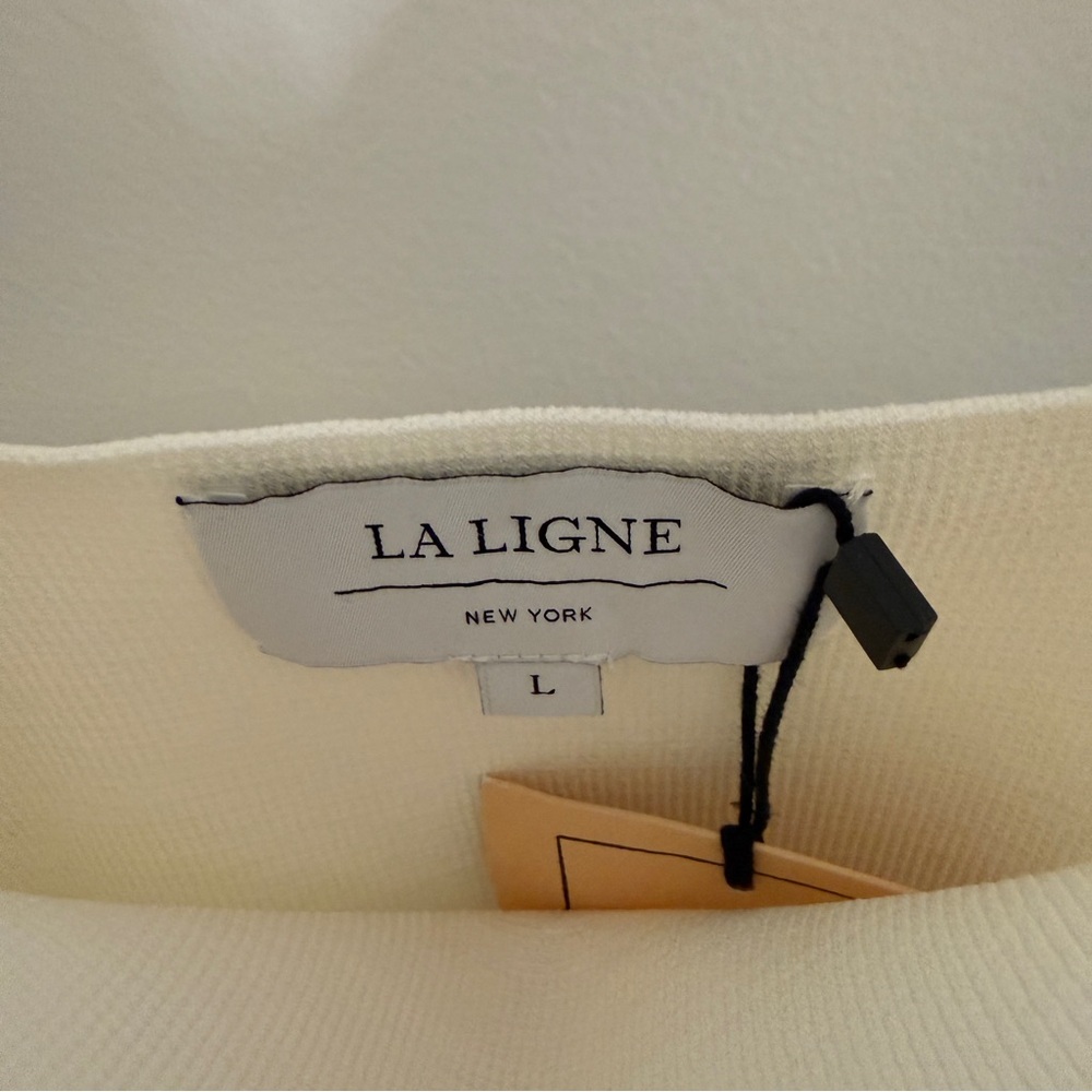 La Ligne NWT Stretch-Knit Square Henriette Tank White Ivory CBK Large - Picture 5 of 10